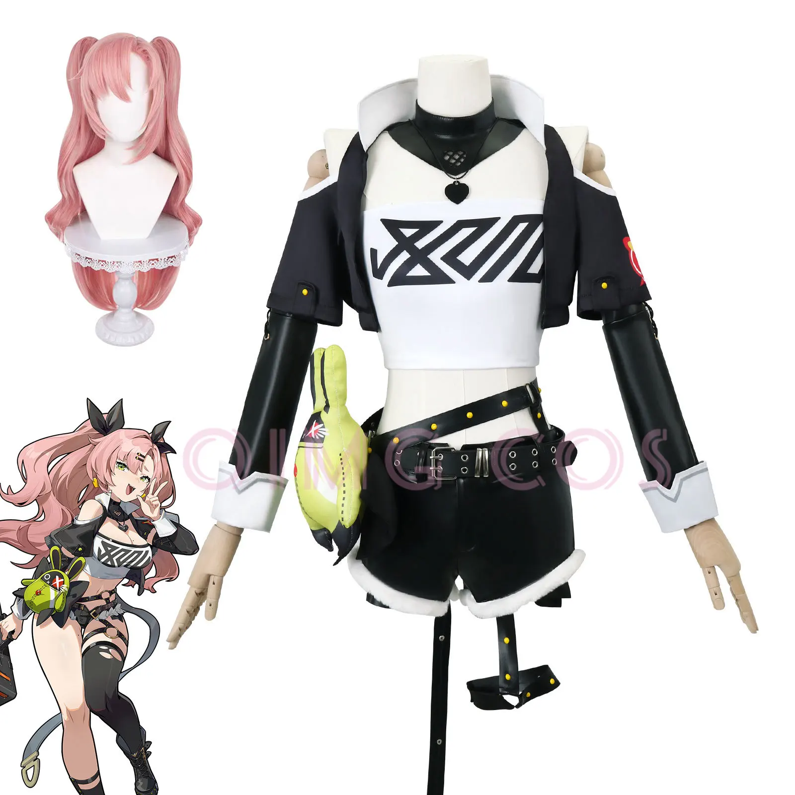 Prop For Cosplay - ニコール・デマラ・ゼンレス・ゾーン・ゼロコスプレ衣装制服ウィッグアニメハロウィンコスチュームパーティー仮装女性ゲーム