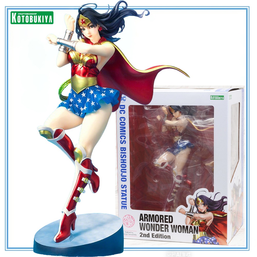 Kotobukiya Bishoujo - 100% オリジナル在庫ありコトブキヤ美少女像ワンダーウーマン第 2 版アニメフィギュアアクションフィギュアコレクションシリーズ