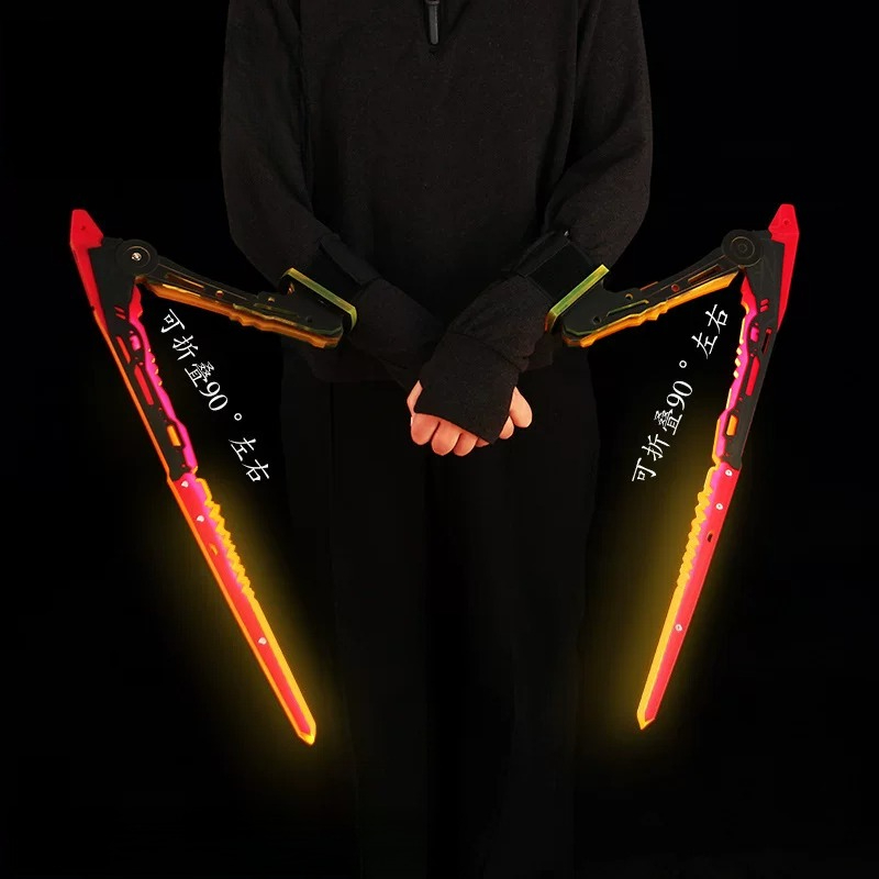 アニメサイバーパンクカタナマンティスブレード発光ソードナイフ - Cosplay Prop Knife のレビューと価格