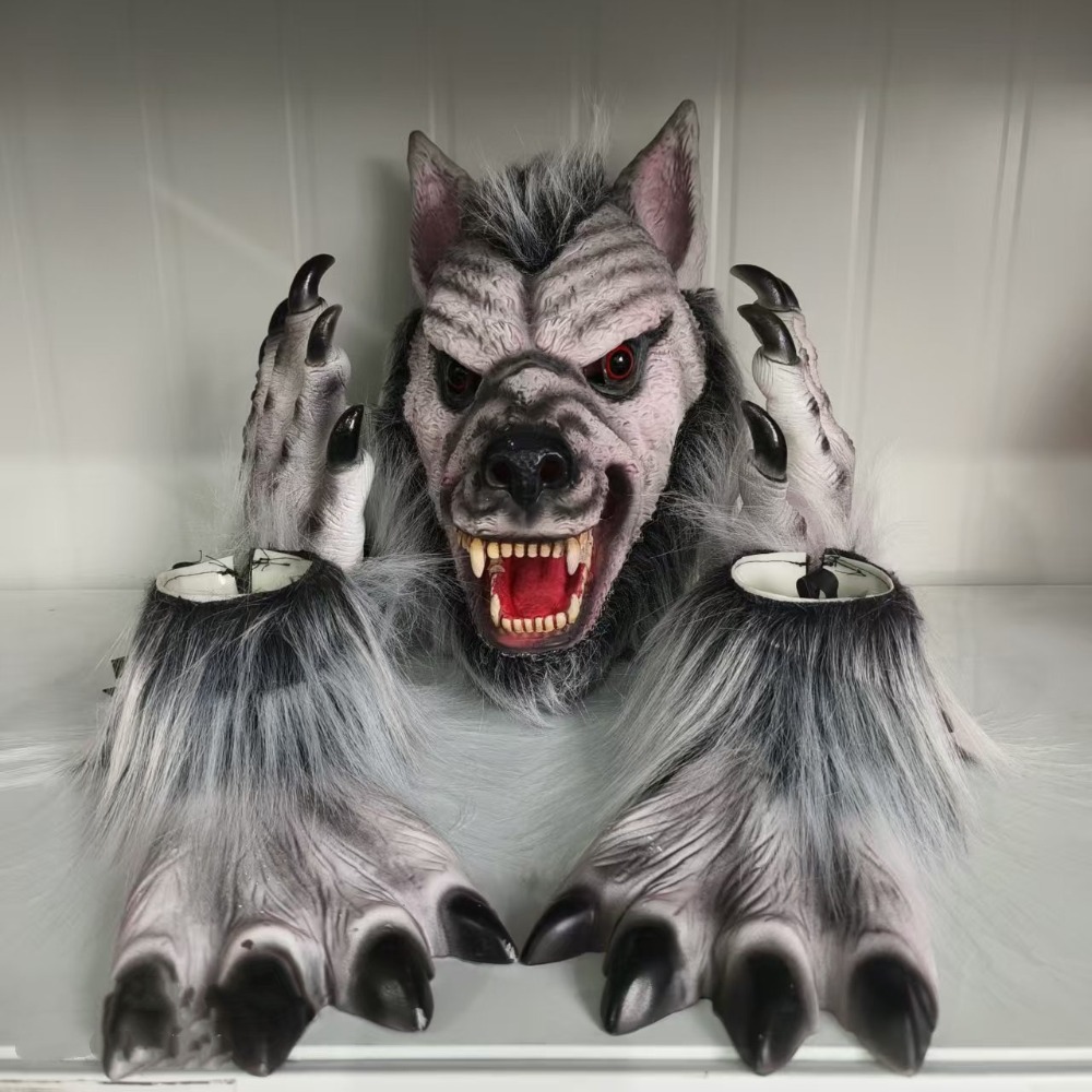 狼男コスチュームキット ホラーハロウィン ウルフマスク 狼爪 - Cosplay Prop Kit のレビューと価格