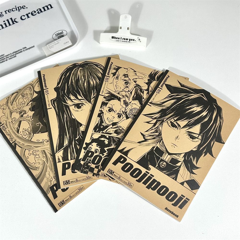 鬼滅の刃風B5クラフトノート、中綴じデザイン、アニメノート、 - Cosplay Prop Book のレビューと価格