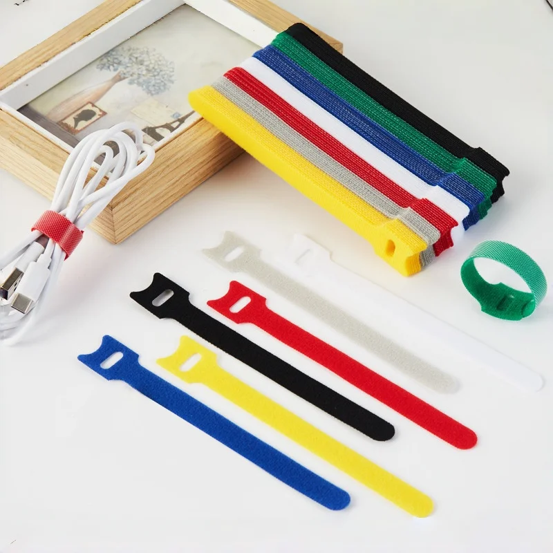 カット不要の再利用可能なケーブルオーガナイザー フックアンド - Velcro Hook Loop のレビューと価格
