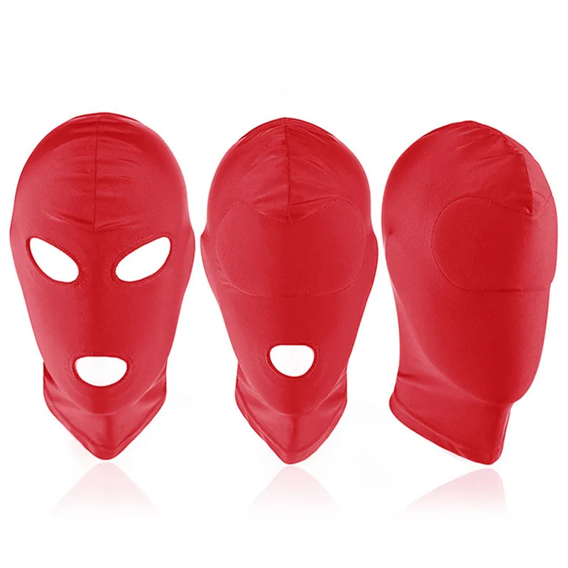 通気性のある伸縮性のある生地の赤いヘッドフード、柔らかく伸縮 - Prop For Cosplay のレビューと価格