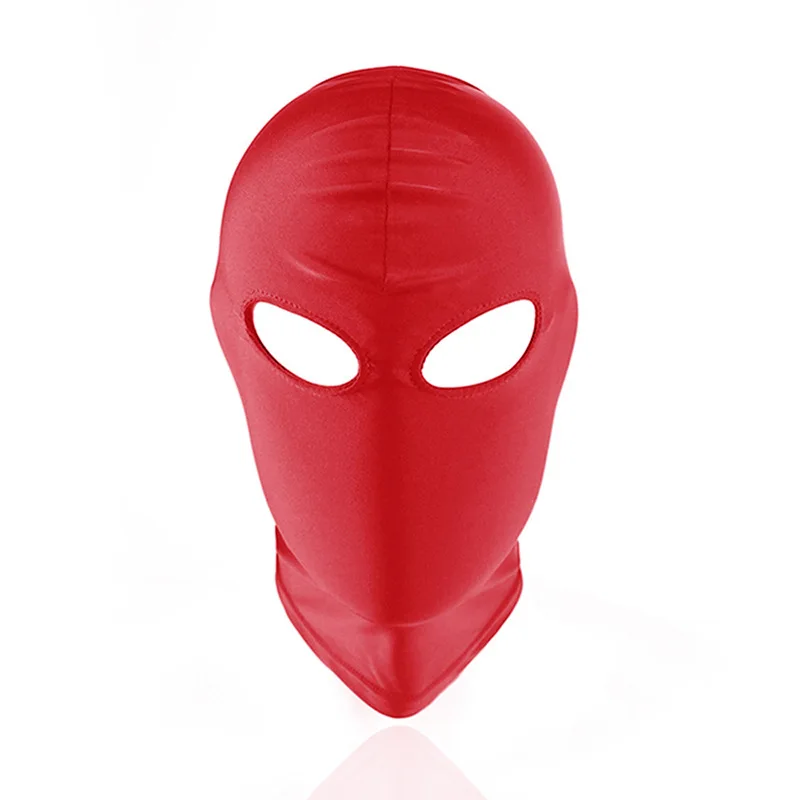 通気性のある伸縮性のある生地の赤いヘッドフード、柔らかく伸縮 - Prop For Cosplay のレビューと価格
