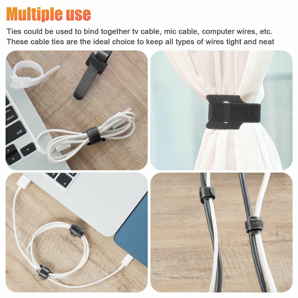 ケーブル用ベルクロ ケーブルタイ フックとループ付きの再利用 - Velcro Hook Loop のレビューと価格