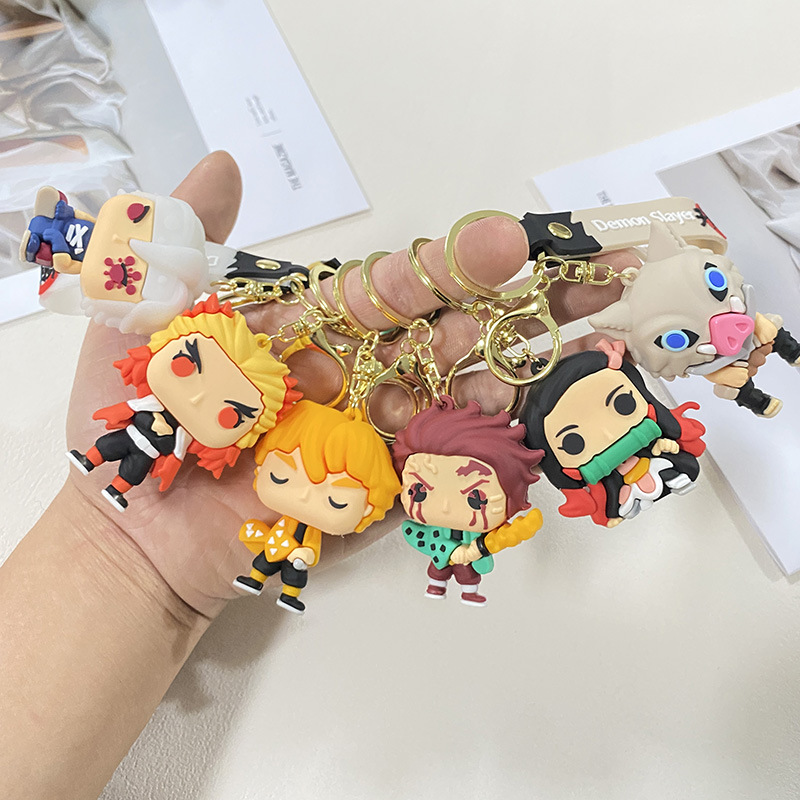 41種類の鬼滅の刃キーホルダー、可愛いキャラクターバッグ飾り - Keyblade Cosplay Prop のレビューと価格
