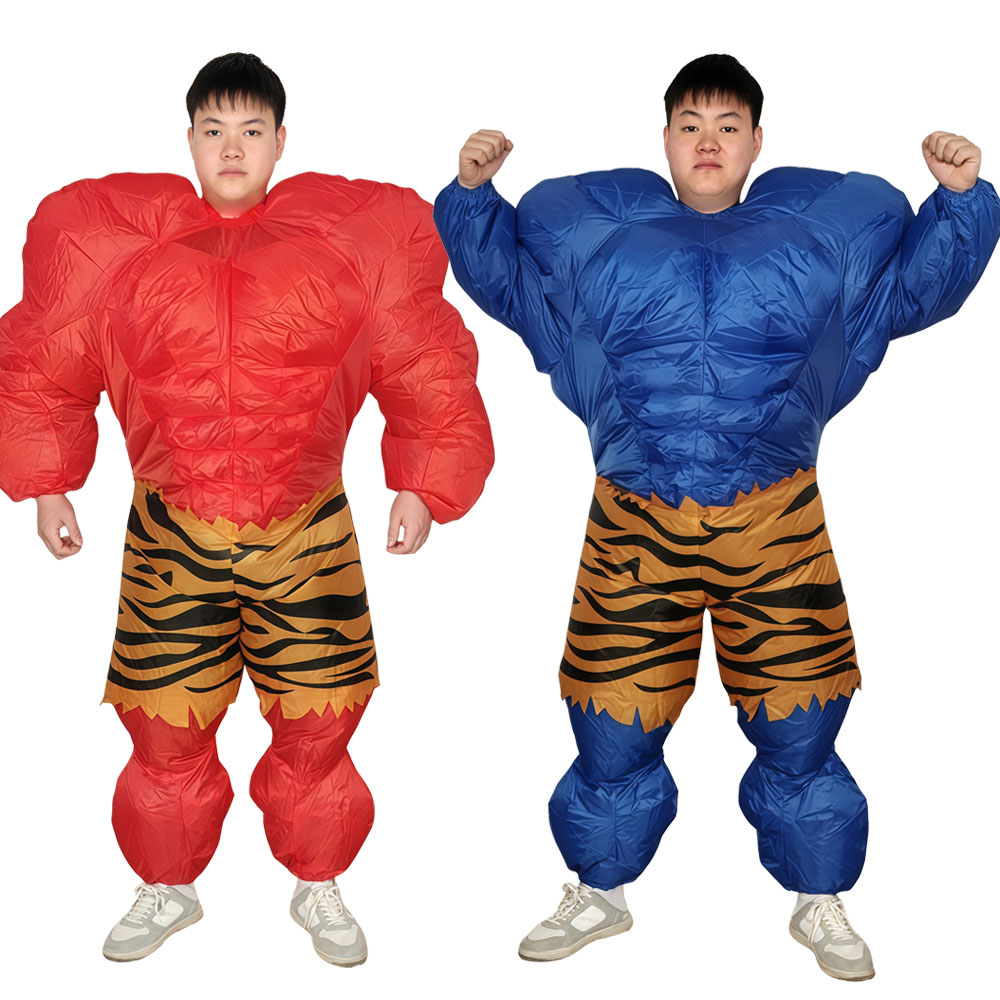 ハロウィン ブルーレッド 筋肉質の男性用インフレータブルスー - Cosplay Prop Business のレビューと価格