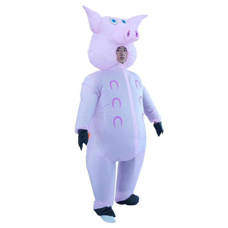 ピンクの豚インフレータブルスーツビジネス活動親子ゲームパフォ - Cosplay Prop Business のレビューと価格